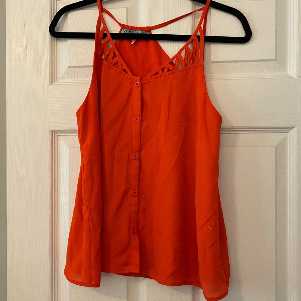 Orange boutique tank top